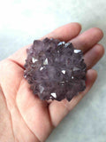 Fleur d'améthyste naturelle du Brésil, cristaux violets à 360°, 6 cm, pierre brute décorative
