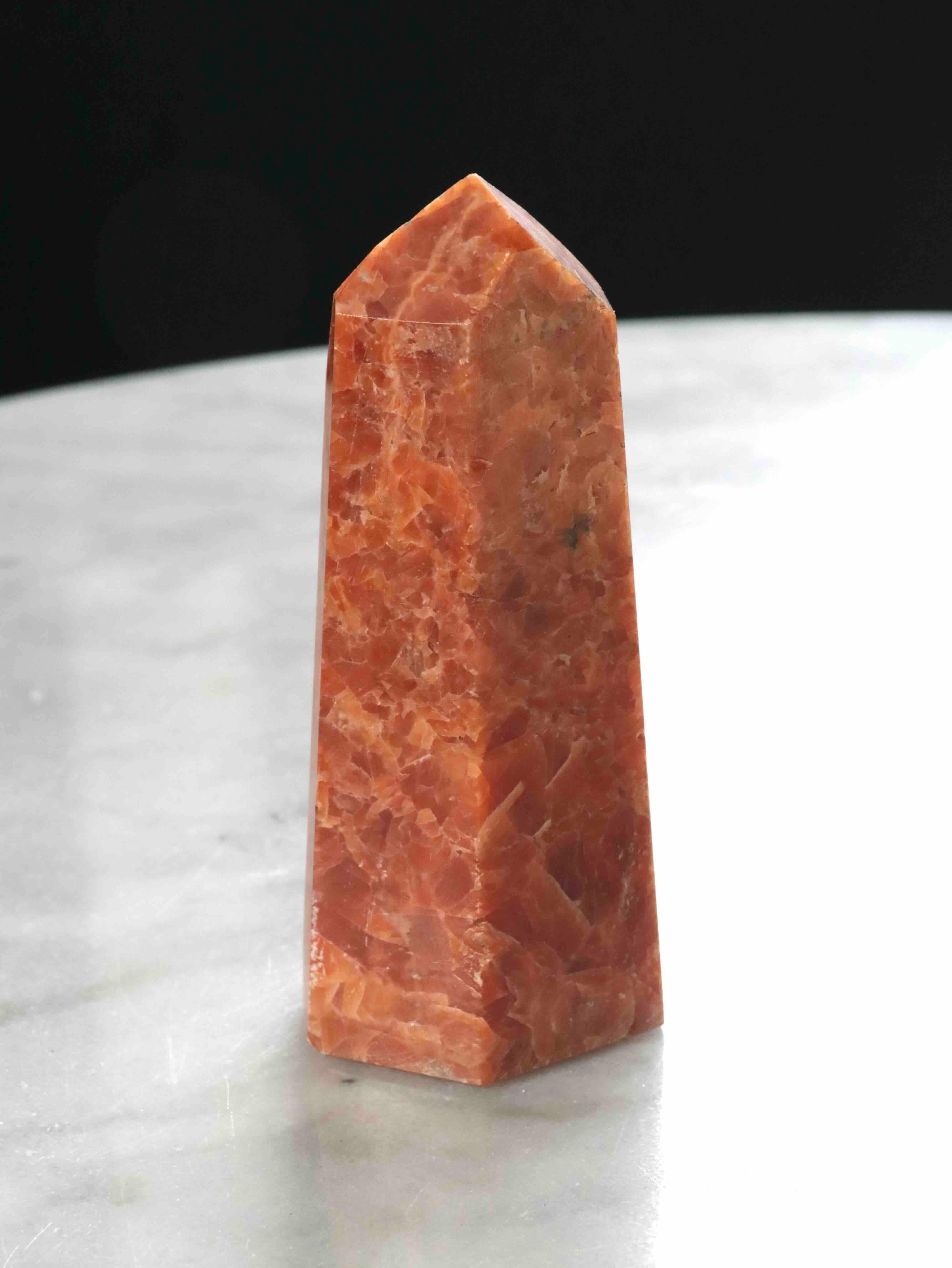 Pointe en Calcite orange 𖢻 Positivisme & Abondance