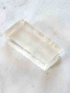 Calcite Optique naturelle du Brésil – gemme sculptée transparente à double réfraction, SOLYA