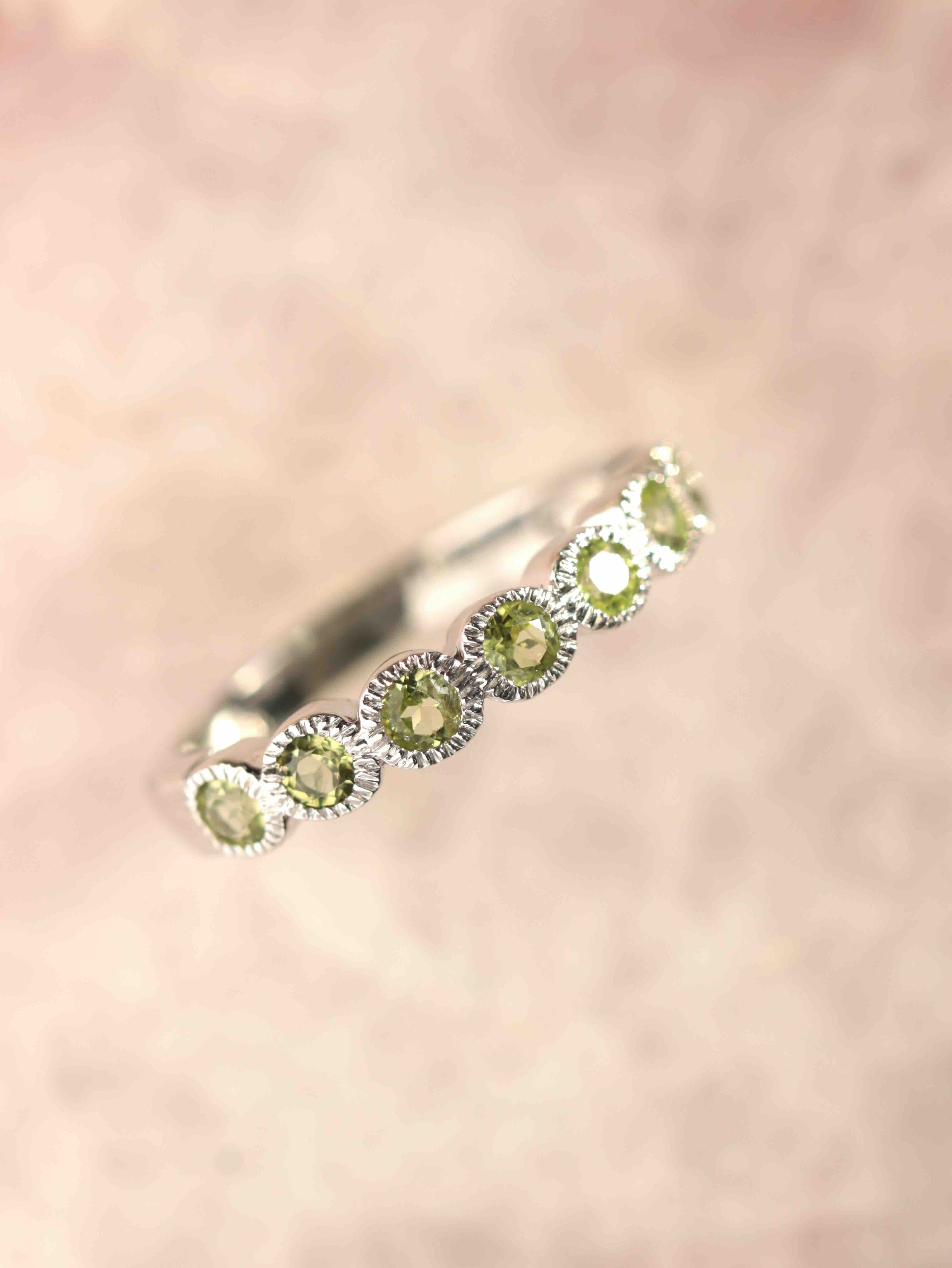 Bague Péridots & Argent 925 | Réduction du stress