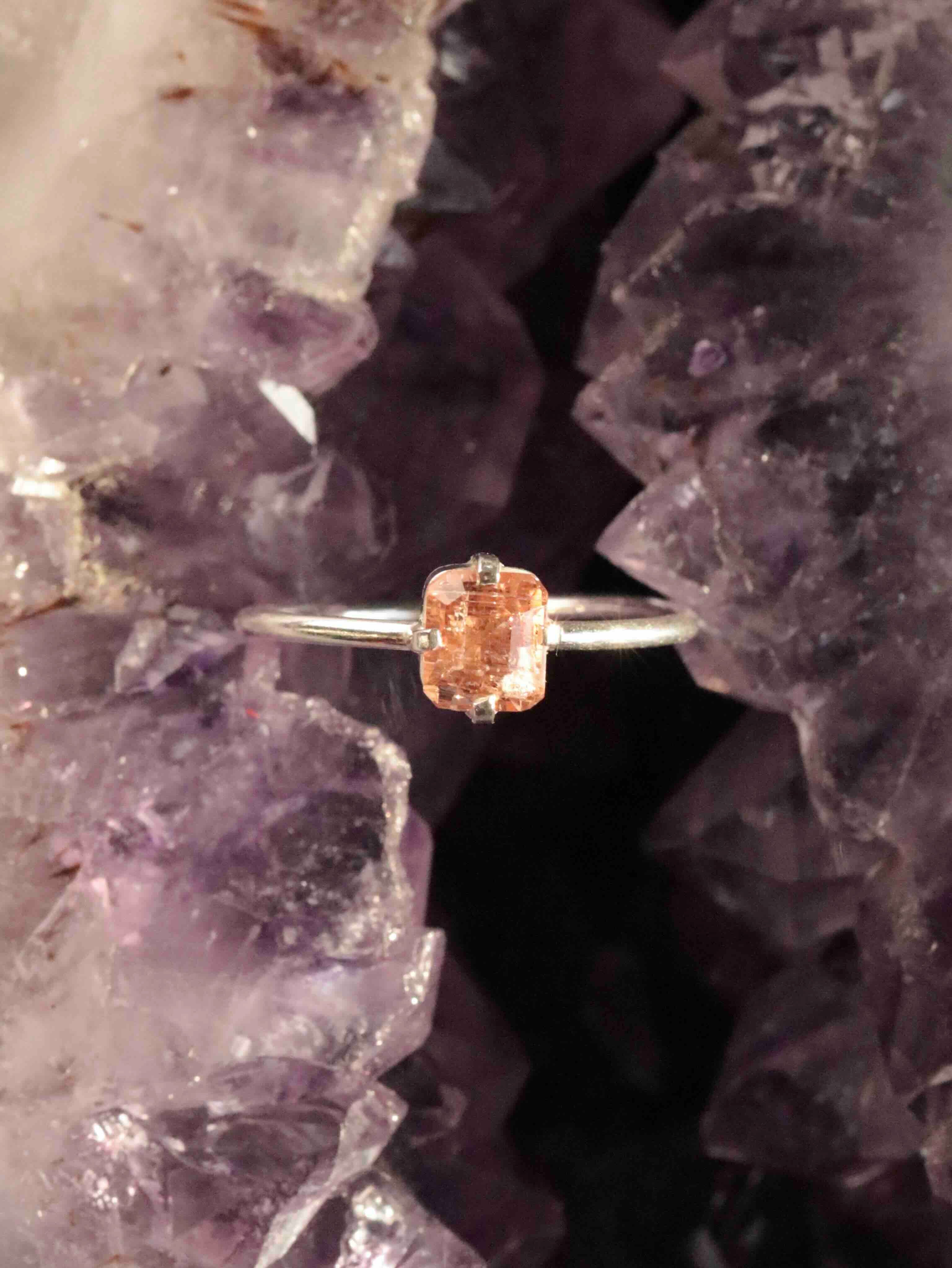 Bague Topaze & Argent 925 | Avancer vers ses objectifs & rester positif