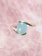 Bague Aigue-Marine & Argent 925 - Pierre pour communiquer & être apaisé - Boutique de bijoux, cristaux et mineraux en Belgique