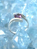 Bague Améthyste & Argent 925 - Pierre pour se détendre & se reconnecter - SOLYA - Bijoux, Cristaux et mineraux en Belgique - Boutique de pierres naturelles et ethiques