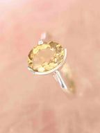Bague Citrine & Argent 925 𖢻 Joie