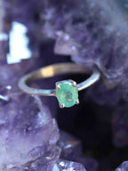Bague Émeraude du Brésil Argent 925 - Pierre pour renouveller ses sentiments - SOLYA - Bijoux, Cristaux et mineraux en Belgique - Boutique de pierres naturelles et ethiques