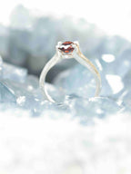 Bague Grenat rouge du Brésil éthique & Argent 925 - Pierre pour la force & la joie - SOLYA - Bijoux, Cristaux et mineraux en Belgique - Boutique de pierres naturelles et ethiques