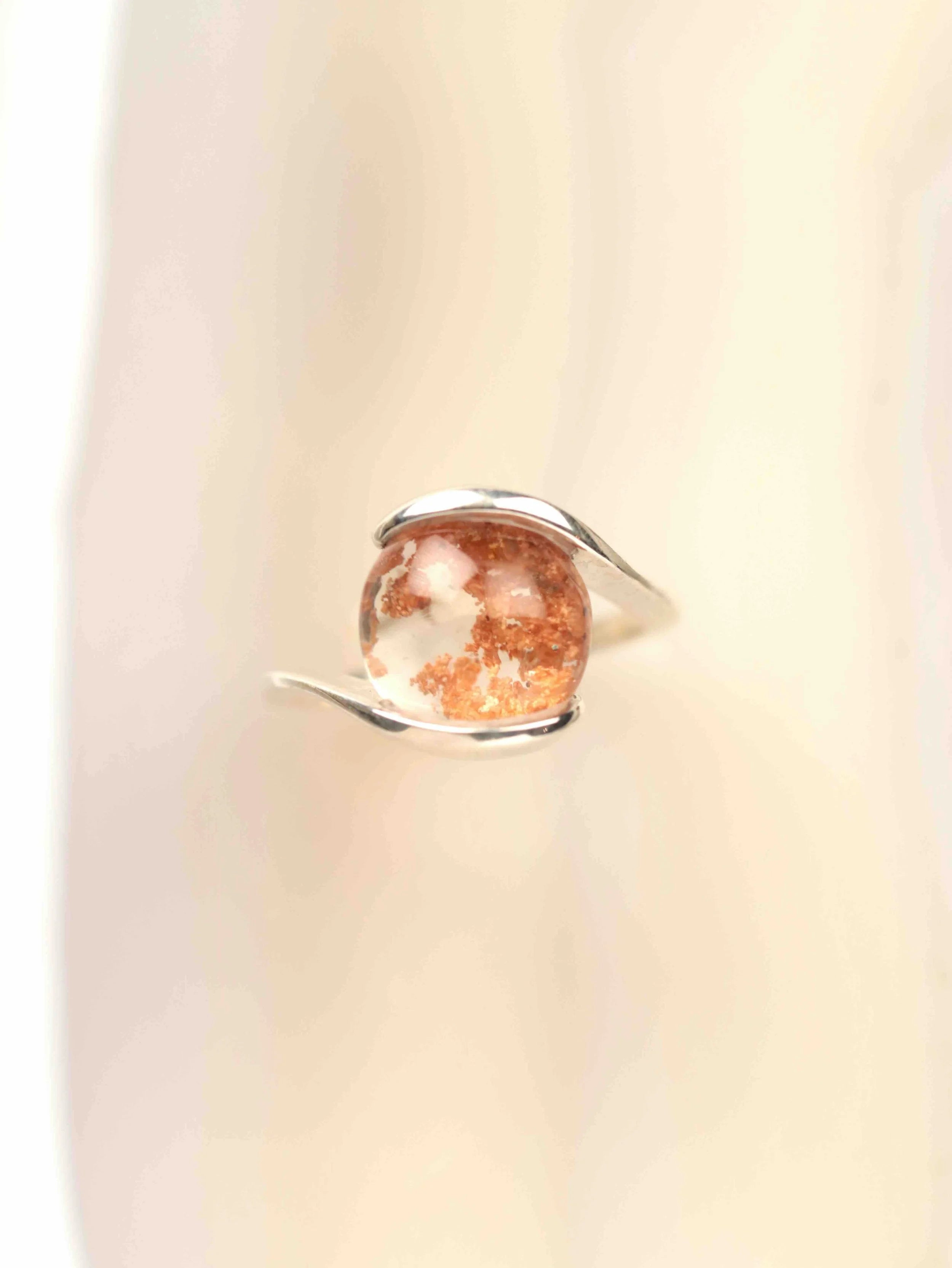 Bague Quartz Lodolite & Argent 925 | Pierre pour cultiver son jardin | Magasin de pierres éthiques & naturelles en Belgique