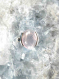 Bague Quartz rose & Argent 925 - Pierre pour l'Amour & la douceur - SOLYA - Bijoux, Cristaux et mineraux en Belgique - Boutique de pierres naturelles et ethiques