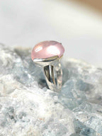 Bague Quartz rose & Argent 925 - Pierre pour l'Amour & la douceur - SOLYA - Bijoux, Cristaux et mineraux en Belgique - Boutique de pierres naturelles et ethiques
