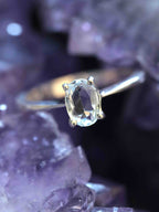 Bague Topaze incolore du Brésil & Argent 925 - Pierre pour retrouver son étincelle  - SOLYA - Bijoux, Cristaux et mineraux en Belgique - Boutique de pierres naturelles et ethiques