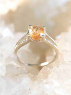 Bague Topaze impériale du Brésil & Argent 925 - Pierre pour avancer vers ses objectifs et rester positive - SOLYA - Bijoux, Cristaux et mineraux en Belgique - Boutique de pierres naturelles et ethiques