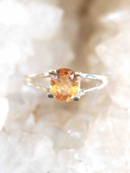 Bague Topaze impériale du Brésil & Argent 925 - Pierre pour avancer vers ses objectifs et rester positive - SOLYA - Bijoux, Cristaux et mineraux en Belgique - Boutique de pierres naturelles et ethiques