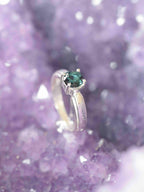 Bague Tourmaline indigolite & Argent 925 - Pierre pour la confiance & l'assurance - SOLYA - Bijoux, Cristaux et mineraux en Belgique - Boutique de pierres naturelles et ethiques