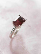 Bague Tourmaline melon d'eau et Argent 925 - Pierre pour se faire confiance et aimer - Boutique de bijoux, cristaux et mineraux en Belgique