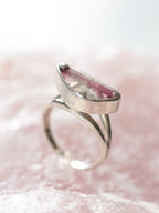 Bague Tourmaline multicolore triangle et Argent 925 | Pierre pour la confiance sereine et l'ouverture | SOLYA | Bijoux, Cristaux et mineraux en Belgique | Boutique de pierres naturelles et ethiques