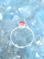 Bague Tourmaline rubellite & Argent 925 - Pierre pour guérir & pardonner - SOLYA - Bijoux, Cristaux et mineraux en Belgique - Boutique de pierres naturelles et ethiques