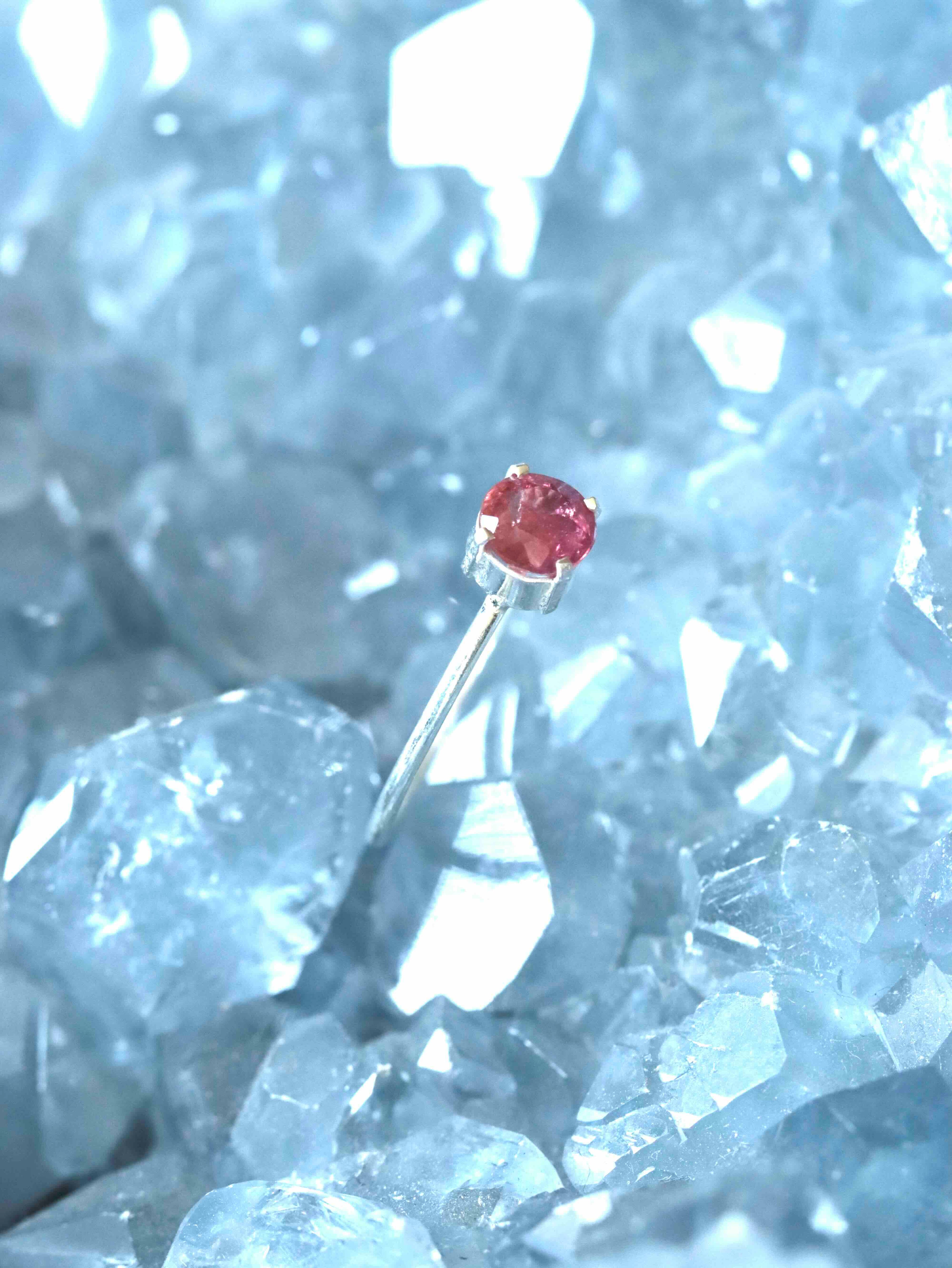 Bague Tourmaline rubellite & Argent 925 - Pierre pour guérir & pardonner - SOLYA - Bijoux, Cristaux et mineraux en Belgique - Boutique de pierres naturelles et ethiques