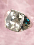 Bague avec Quartz à inclusions de Pyrite & Argent 925 - Pierre pour construire un projet - Boutique de bijoux, cristaux et mineraux en Belgique