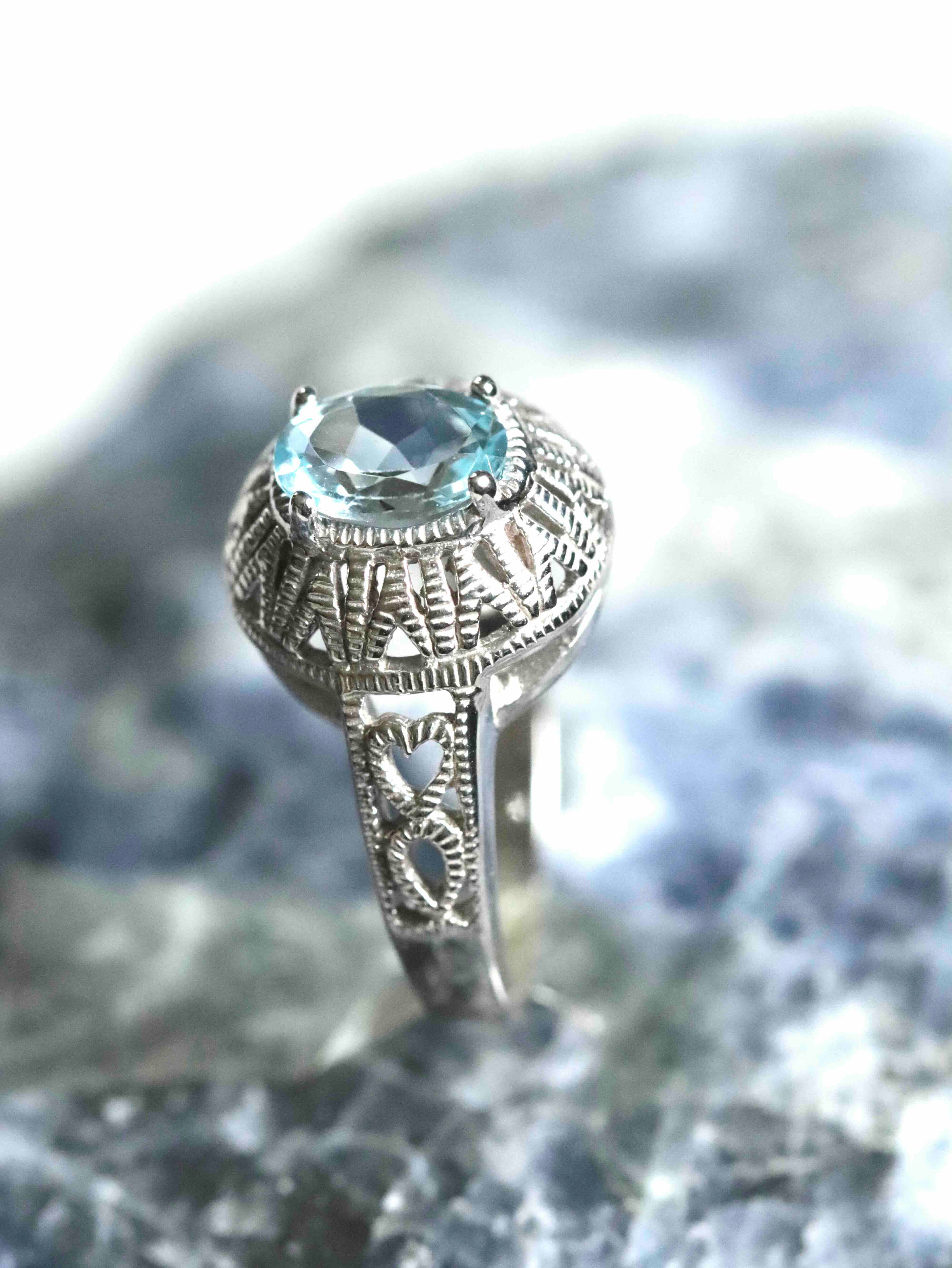 Bague Topaze & Argent 925 𖢻 Retrouver l'inspiration