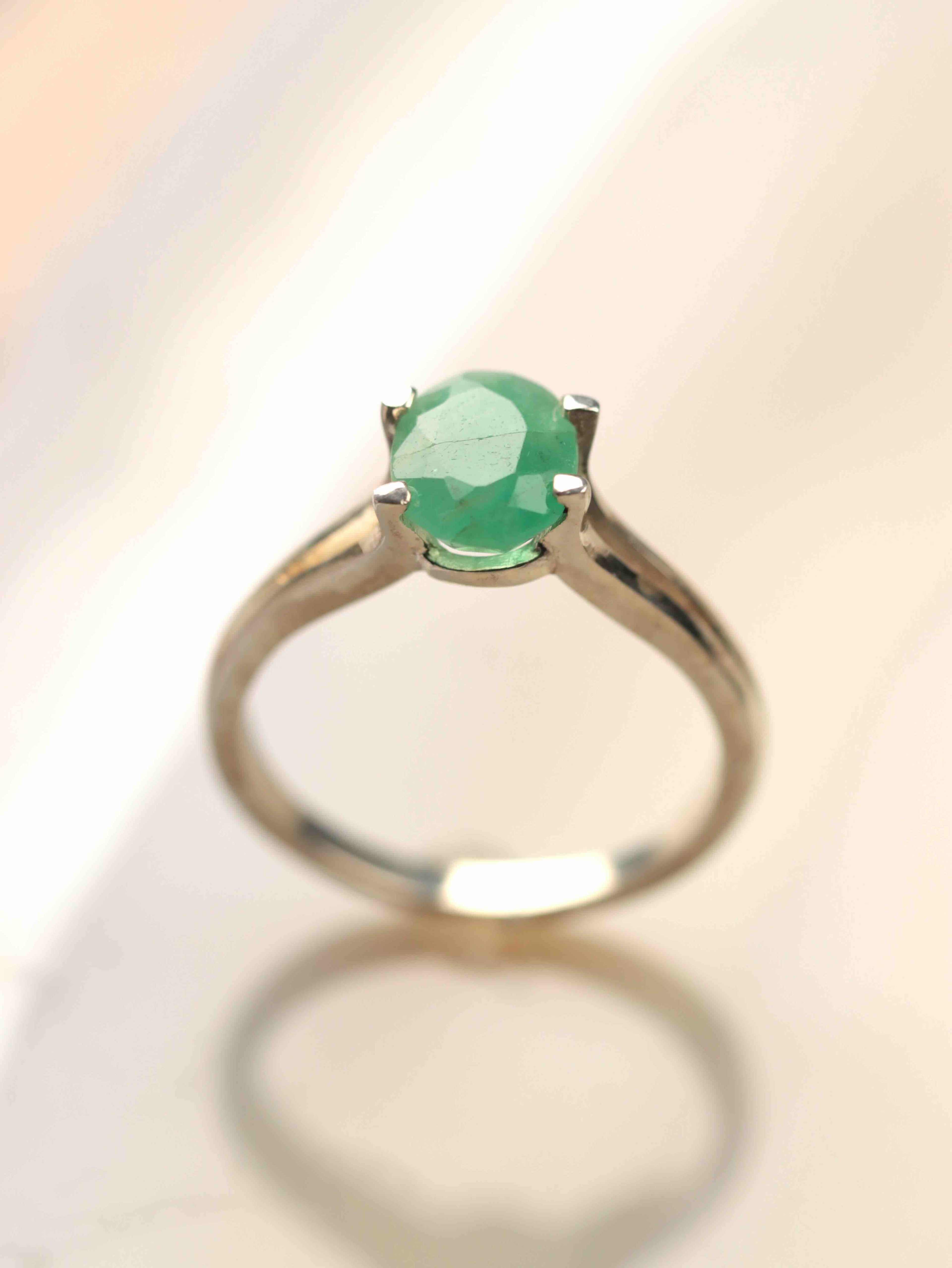 Bague Émeraude & Argent 925 | Renouvellement des sentiments