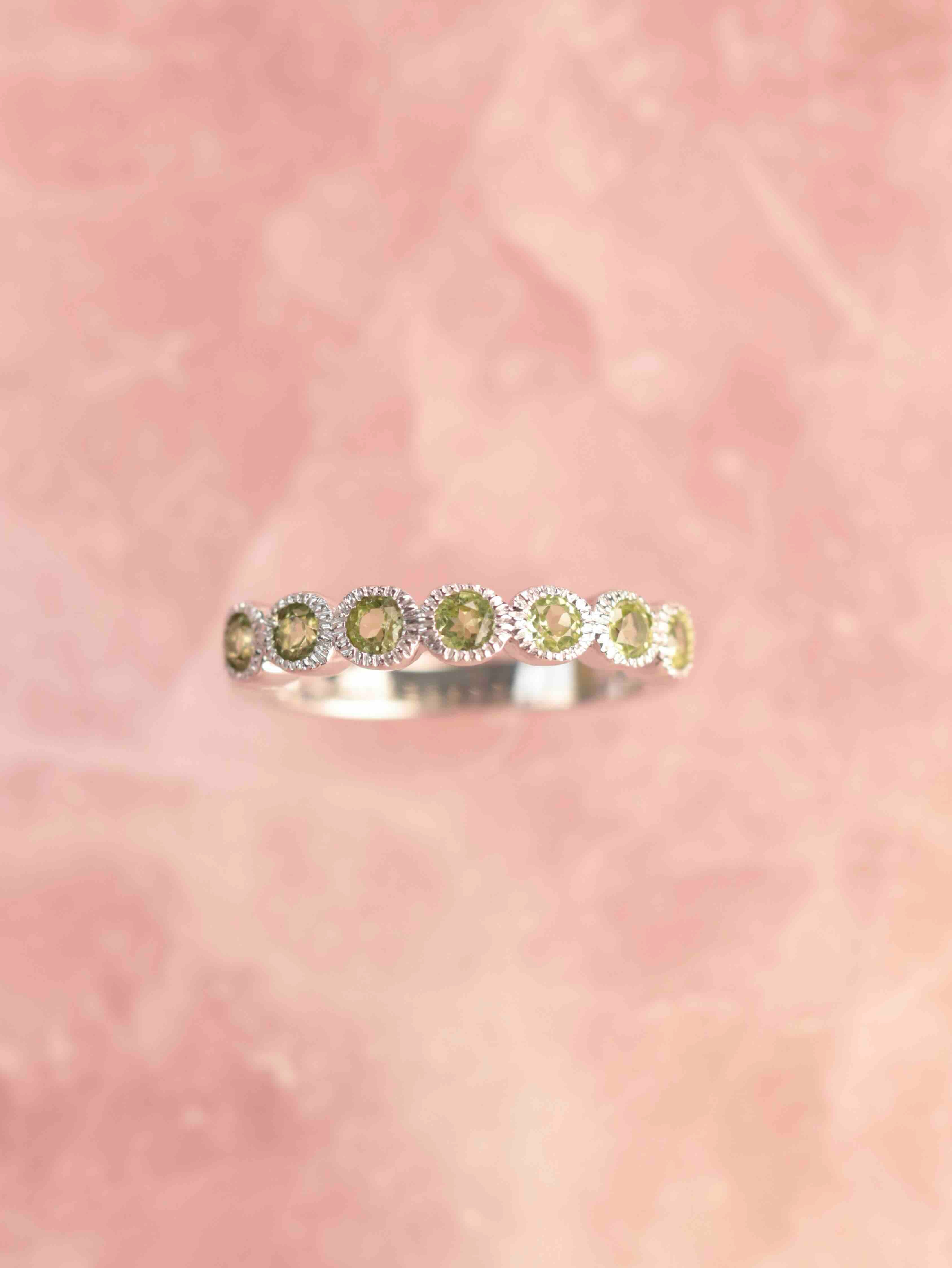 Bague Péridots & Argent 925 | Réduction du stress
