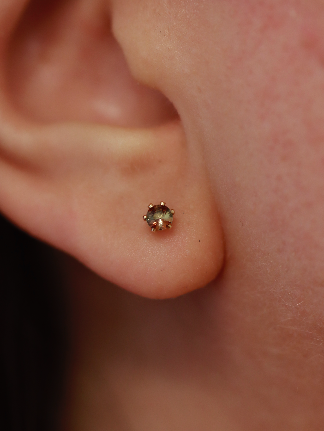 Clou d'oreille en Gold-filled & Andalousite | Équilibre