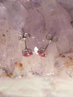 Boucle d'oreille Tourmalines rose & Argent 925 - Pierre pour guérir & pardonner - SOLYA - Bijoux, Cristaux et mineraux en Belgique - Boutique de pierres naturelles et ethiques