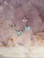 Boucle d'oreille Aigue-Marine du Brésil & Argent 925 - Pierre pour communiquer & être apaisé - SOLYA - Bijoux, Cristaux et mineraux en Belgique - Boutique de pierres naturelles et ethiques