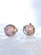 Boucles d'oreilles Rhodochrosite et Argent 925 - Pierre pour la guérison et la construction - Boutique de bijoux, cristaux et mineraux en Belgique