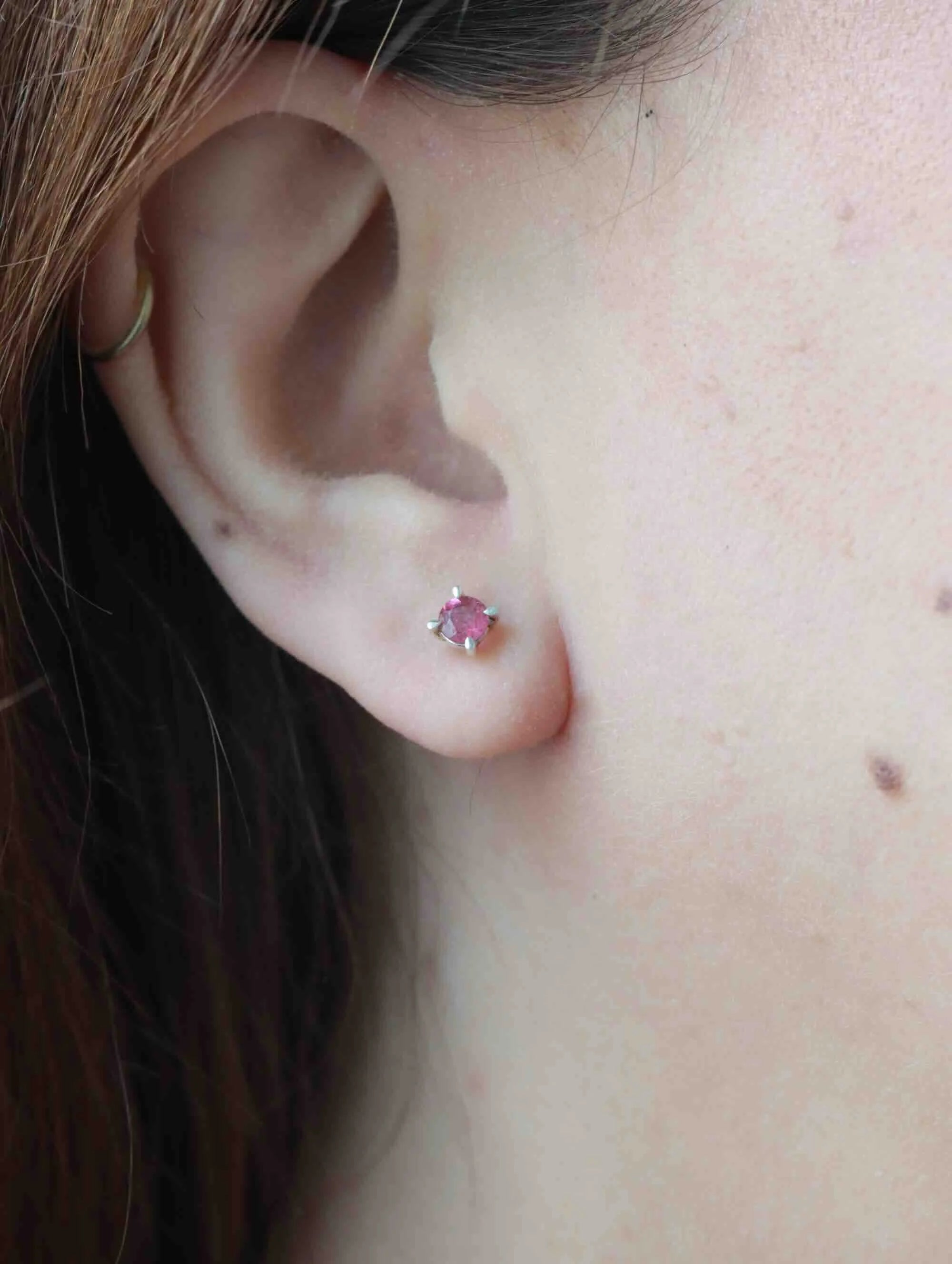 Boucles d'oreilles Tourmaline rose & Argent 925 | Pierre pour guérir & pardonner | SOLYA | Eshop de bijoux, cristaux & minéraux | Magasin de pierres éthiques & naturelles en Belgique