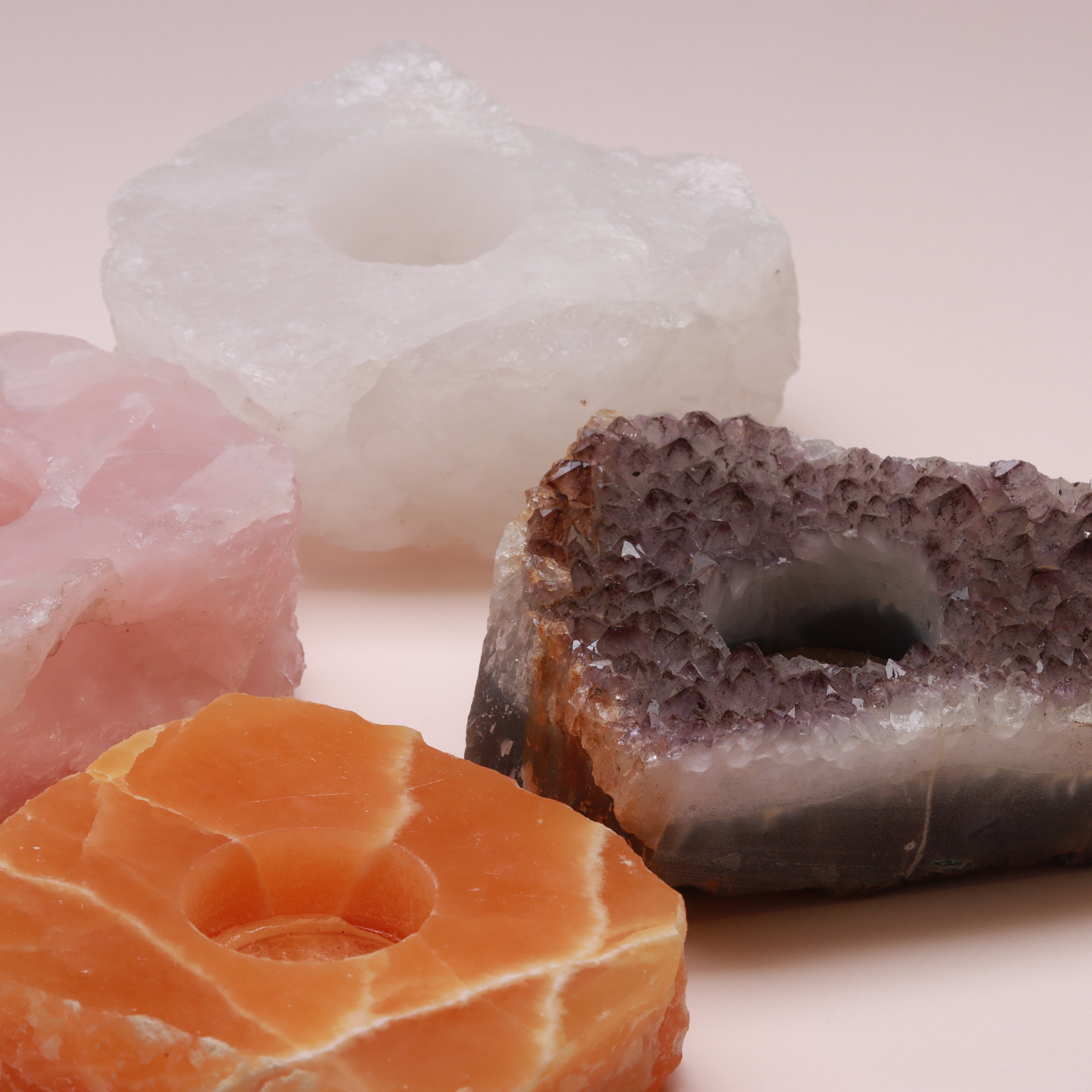 Bougeoirs en pierres naturelles l SOLYA l Eshop de pierres naturelles & éthiques l Magasin de Bijoux, Cristaux & Minéraux en Belgique