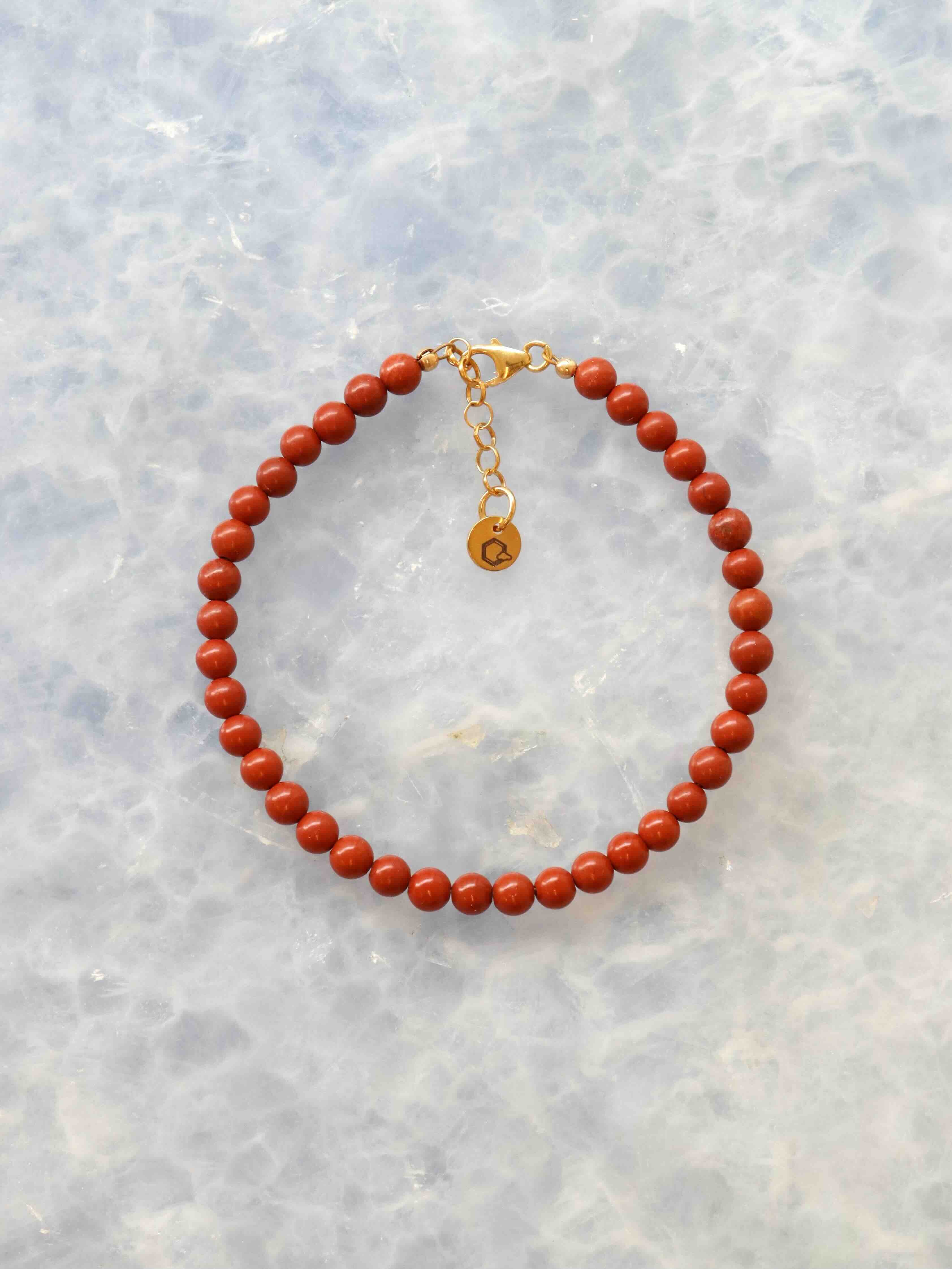 Bracelet Jaspe rouge | Prendre sa place