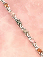 Bracelet Tourmalines multicolores & Argent 925 𖢻 Confiance sereine & ouverture