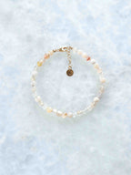 Bracelet en Agate fleurie avec fermoir en plaqué or, bijou d'intention pour le développement et le positivisme – SOLYA