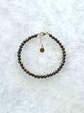 Bracelet en Bronzite avec fermoir en plaqué or, bijou d'intention pour reprendre le contrôle de sa vie – SOLYA