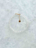 Bracelet en Cristal de Roche avec fermoir en plaqué or, bijou d'intention pour se recentrer – SOLYA