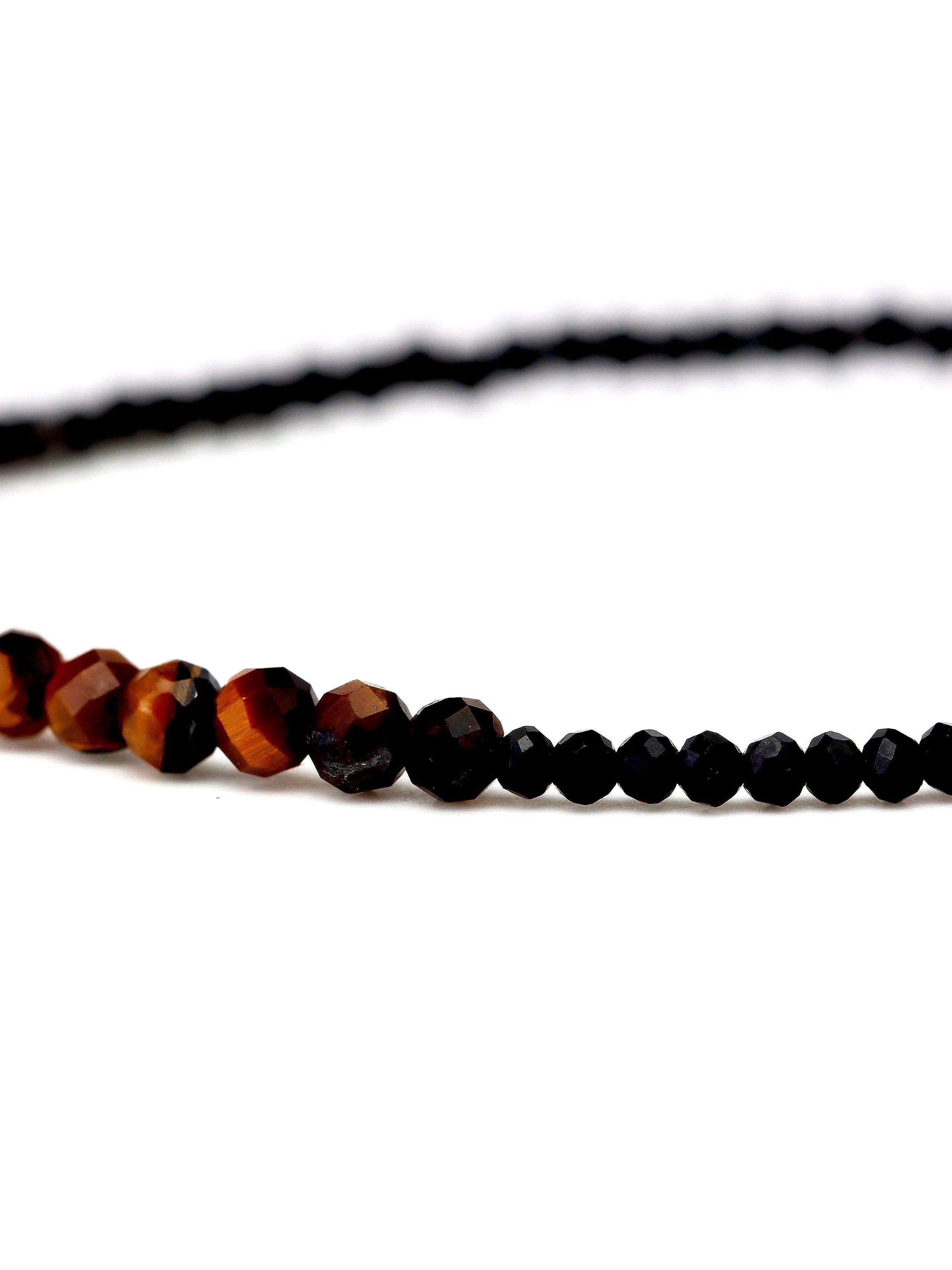 Bracelet Tourmaline noire et Oeil de Tigre | Pierre pour la protection | SOLYA | Bijoux, pierres, cristaux & minéraux en Belgique | Ethique et naturelle