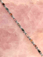 Bracelet Tourmalines multicolores & Argent 925 𖢻 Confiance sereine & ouverture