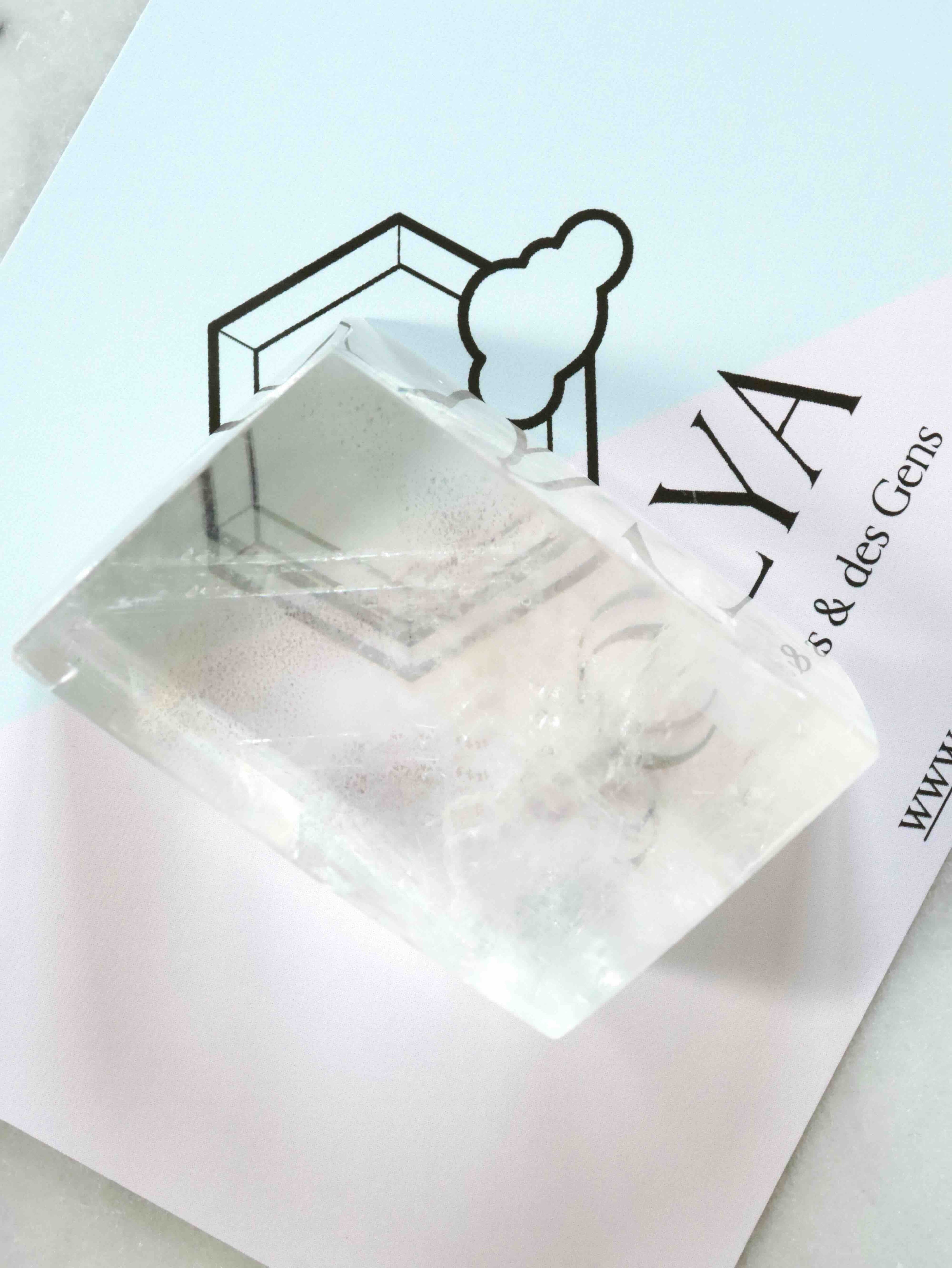 Calcite optique du Brésil – double réfraction – cristal transparent 5,8 cm – SOLYA Belgique