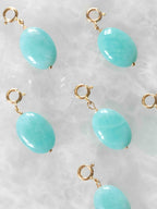Plusieurs Charms Amazonite Gold-filled 14K à plat — SOLYA Belgique