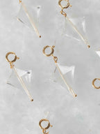 Charm cerf-volant en Cristal de Roche & Gold-filled 14K — Bijou pierre naturelle SOLYA