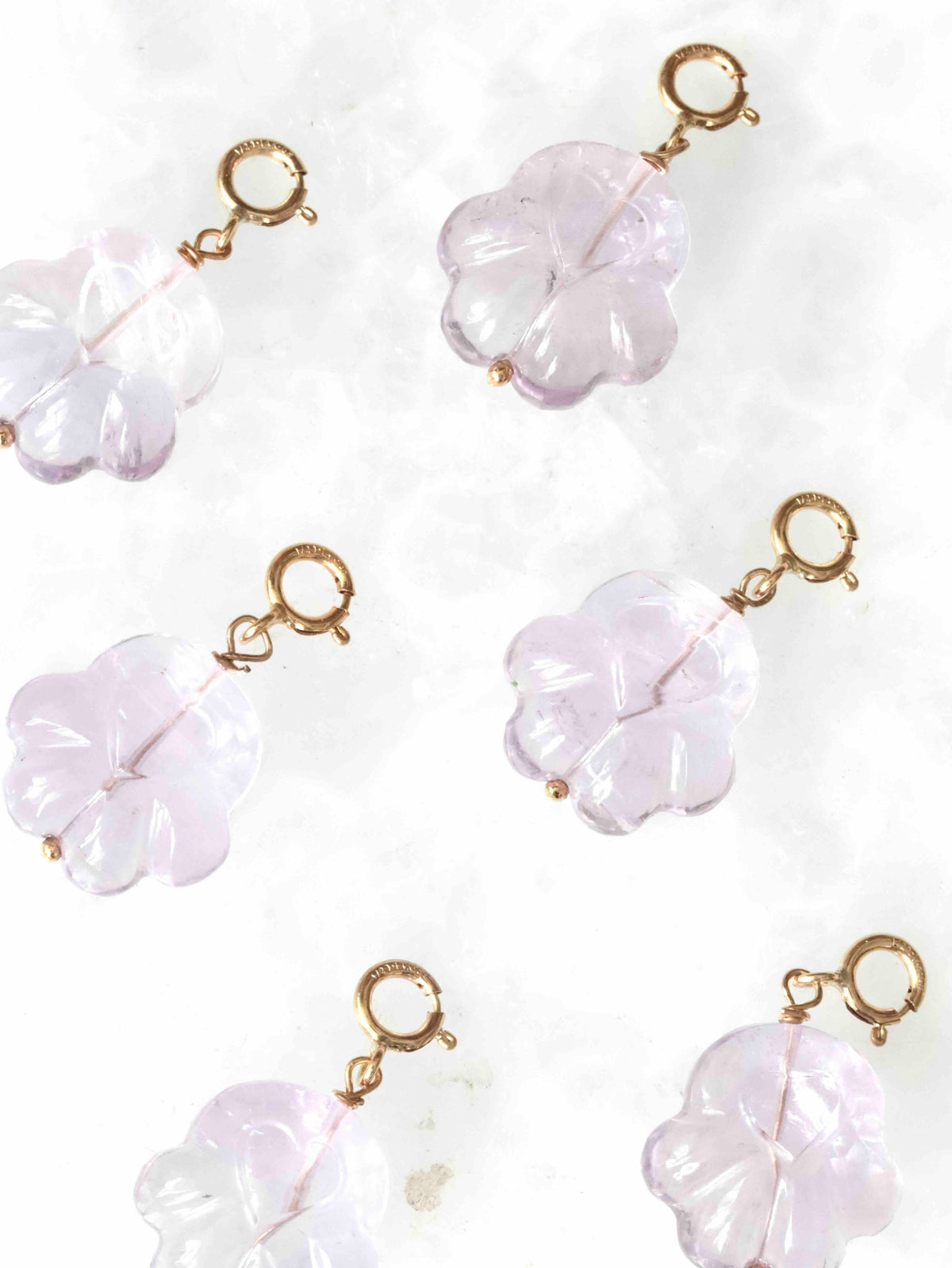 Charms patte de chien en Améthyste et Gold-filled 14K — charm interchangeable SOLYA, pierre naturelle éthique