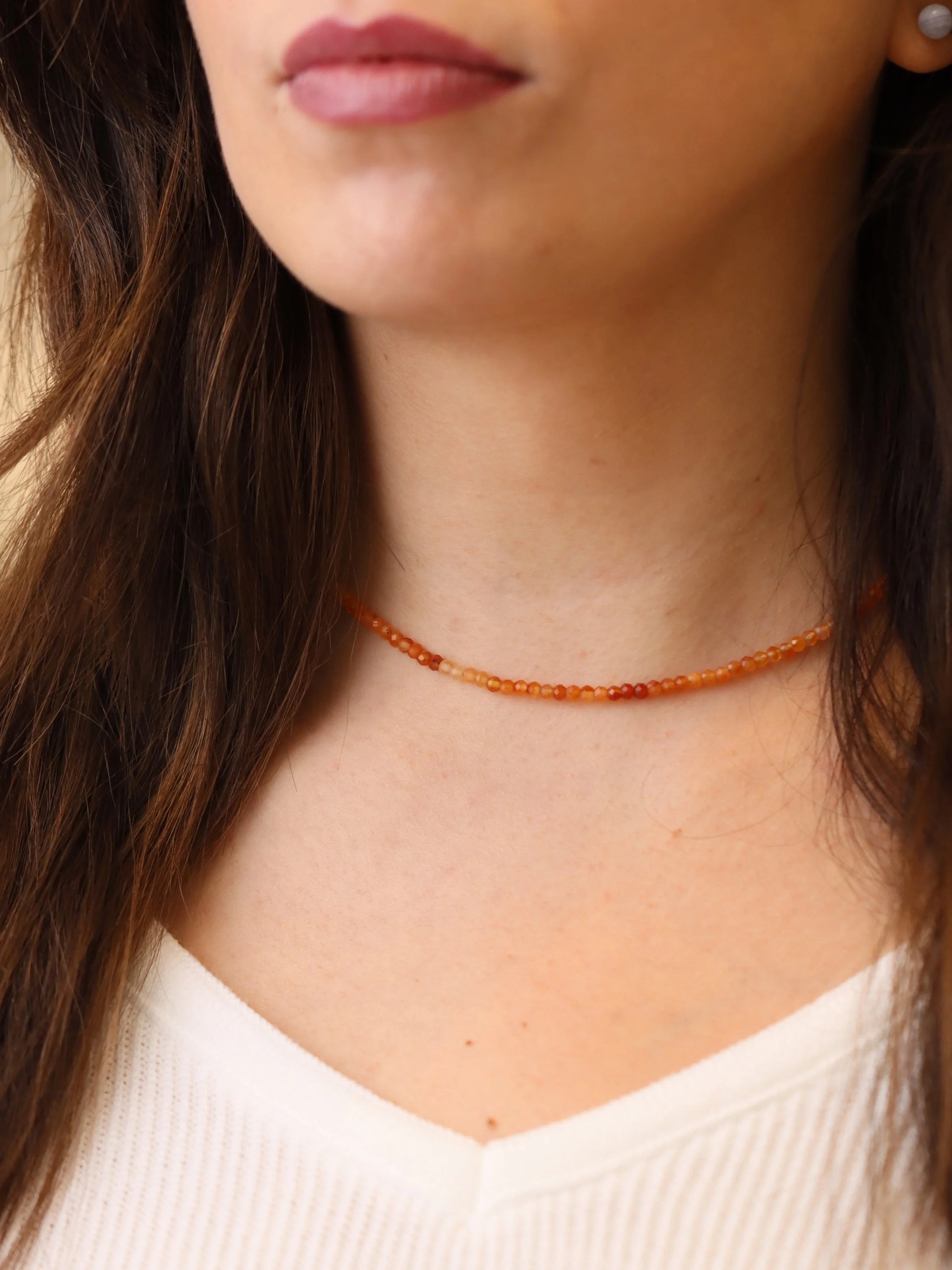 Collier Cornaline | Pierre pour la vitalite | SOLYA | Boutique de pierres naturelles et éthiques en Belgique | Bijoux, Cristaux et Mineraux