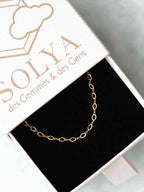 Collier à charms en Gold-filled 14K dans son écrin SOLYA — chaîne fine ajustable, livraison soignée depuis la Belgique
