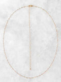 Chaîne Gold-filled 14K à maillons ovales avec rallonge jusqu'à 57 cm — base collier à charms SOLYA, pierre naturelle compatible