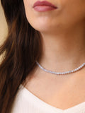 Collier calcédoine bleue | Pierre pour prendre le temps pour soi | SOLYA | Bijoux, pierres, cristaux & minéraux en Belgique | Ethique et naturelle