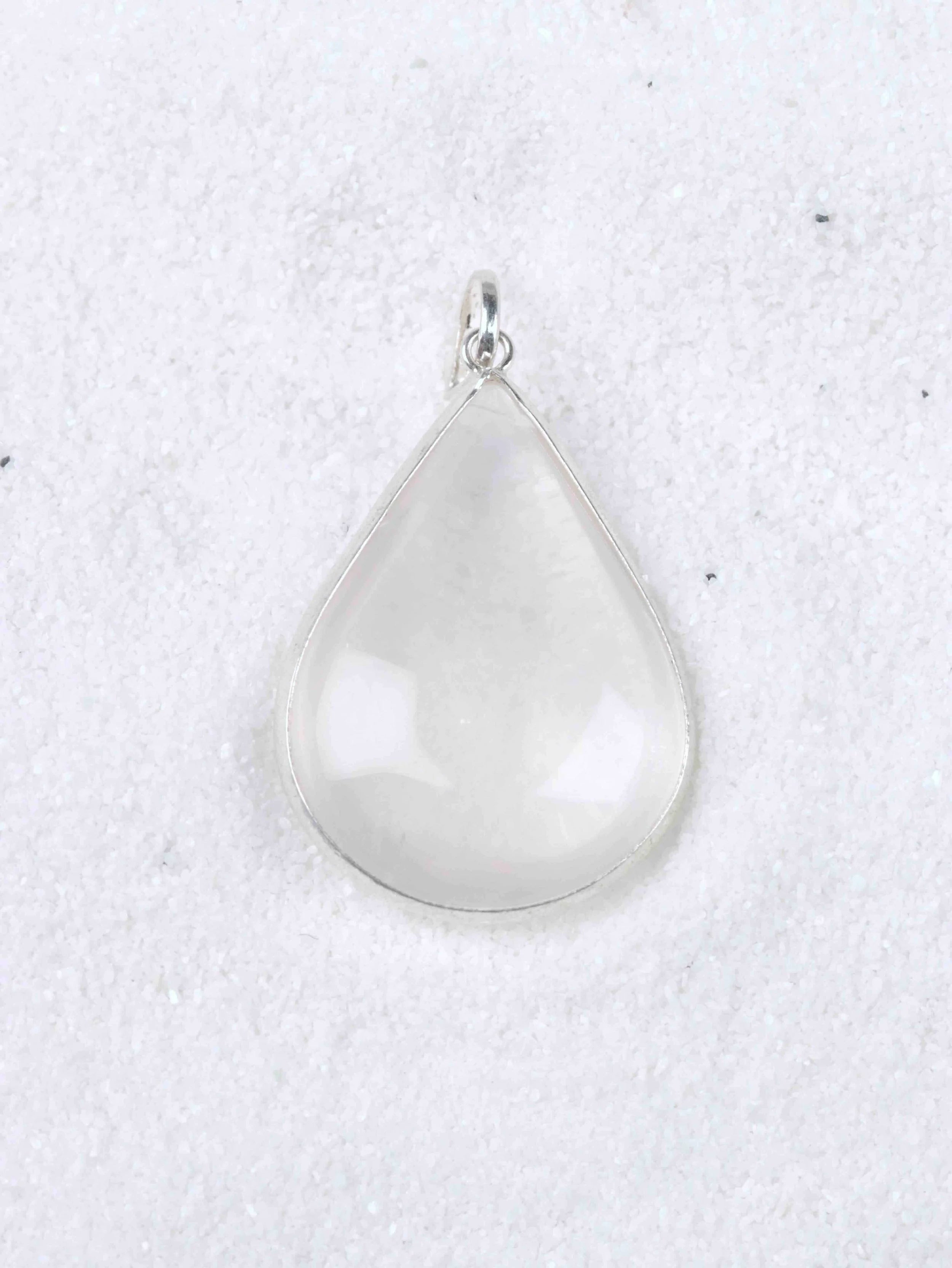 Pendentif Cristal de Roche & Argent 925 𖢻 Se recentrer sur son intention