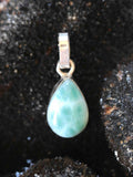 Pendentif Larimar & Argent – Pierre pour la légèreté et l'intuition – SOLYA Belgique