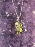 Pendentif Péridots & Argent 925 | Pierre pour la réduction du stress | SOLYA | Bijoux, pierres, cristaux & minéraux en Belgique | Ethique et naturelles