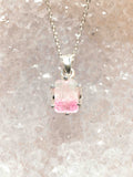 Pendentif Tourmaline melon d'eau taille emeraude & Argent 925 - Pierre pour se faire confiance & aimer - SOLYA - Bijoux, Cristaux et mineraux en Belgique - Boutique de pierres naturelles et ethiques
